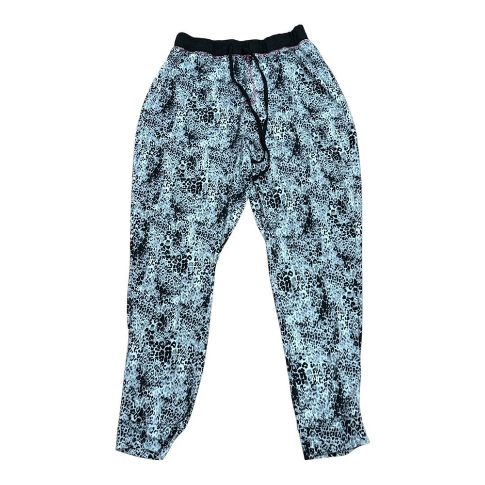 Reve Leopard Print Pants Women XL Jogger Lounge Drawstring Elastic Waist Tapered